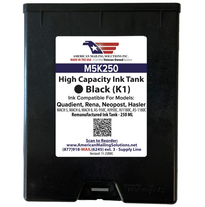 Quadient / Rena M5K250 Memjet Black K1 Ink Cartridge